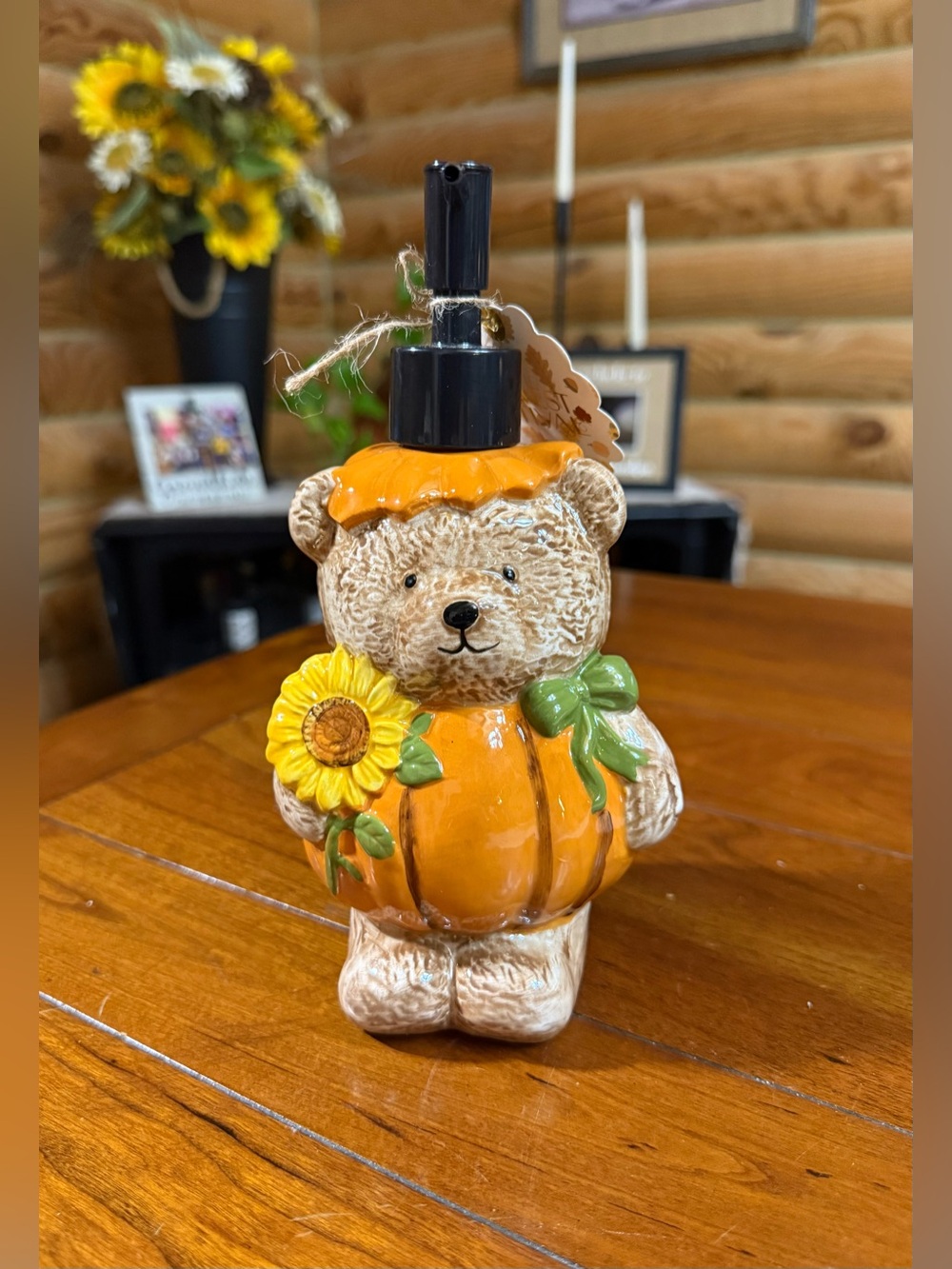 BEAR PUMPKIN Halloween Soap Dispenser